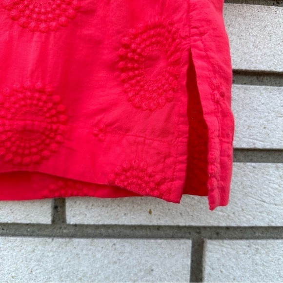 Helen Jon Coral Embroidered Split Hem V-Neck Tunic Swim Coverup Resortwear - Picture 5 of 13